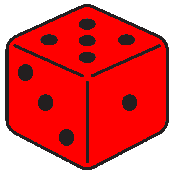 Czerwona kostka do gry