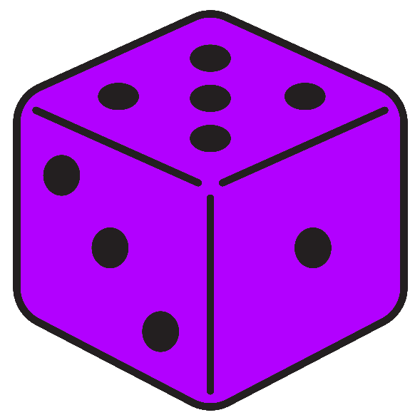 Fioletowa kostka do gry