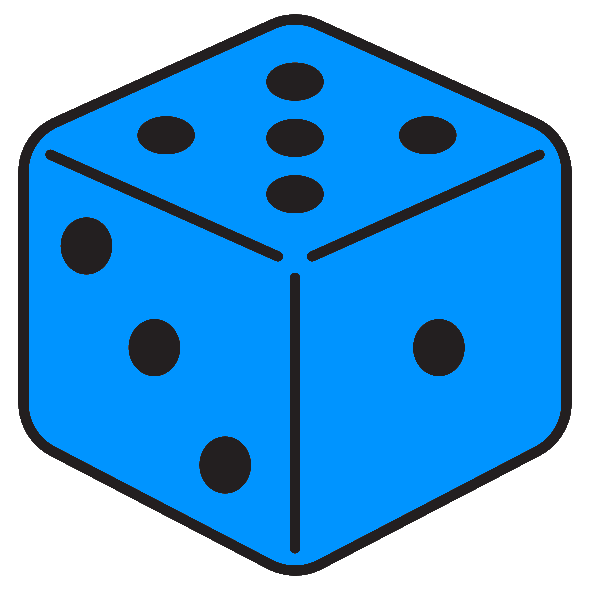 Niebieska kostka do gry