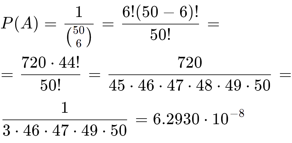 Prawdopodobienstwo wygranej w Lotto
